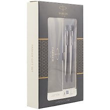 Набор подарочный (ручка шариковая синяя и механический карандаш), «Jotter Stainless Steel CT», Parker