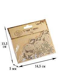 Декор элементы для скрапбукинга, крафт,12шт (D26000620A)