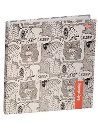 Ежедневник недат. А5 128л "Графика. Забавные звери" интегр. обл, мат.лам., Listoff