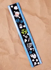 Линейка 20см "Черепа" пластиковая, JJ