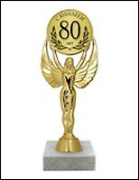 Статуэтка наградная С юбилеем 80 лет (SVN02-014) (19,5см)