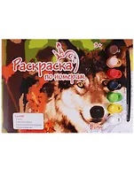 Набор для творчества, Рыжий Кот, Картина по номерам А4 Волк А4 Р-5828