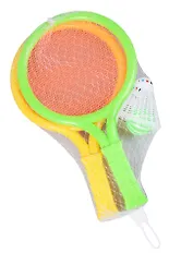 Бадминтон с воланчиком и шариком, 27 см (сетка)(371)