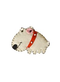 Брошь из фетра Бульдог (КХ2729025-В) (упаковка)