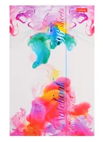 Блокнот А5 96л кл. "Потоки цвета" карт.обл., скоба