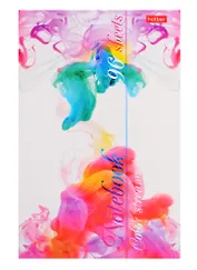 Блокнот А5 96л кл. "Потоки цвета" карт.обл., скоба