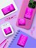 Наклейки эпоксидные «Фразы розовые», 110х200, Pink - 2