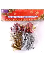 Набор елочных украшений Шишки (пластик) (6 шт) (3х5)