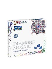 Алмазная мозаика MAZARI Орнамент 3 30х30см частичная выкладка, стразы разного размера