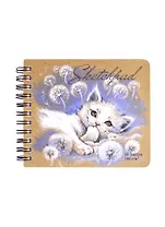 Скетчбук 155*180 80л "Котенок" белый офсет, 160г/м2, тв.обложка, широкая евроспираль