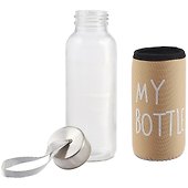 Бутылка в чехле велюр My Bottle (пастель) (стекло) (300мл) - 1