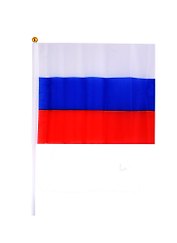 Флаг России ручной, полотно 21*14, подвес