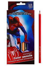 Карандаши цветные «Spiderman», Academy Style, 24 цвета