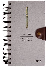 Блокнот "My Pen" на пружине с кнопкой