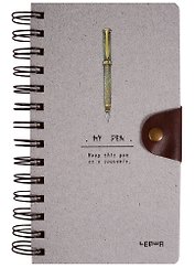 Блокнот "My Pen" на пружине с кнопкой