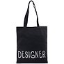 Сумка-шоппер Designer черная, текстиль, 40см.*32см., с 2 ручками