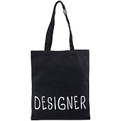 Сумка-шоппер Designer черная, текстиль, 40см.*32см., с 2 ручками