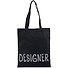 Сумка-шоппер Designer черная, текстиль, 40см.*32см., с 2 ручками - 0