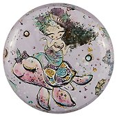 Шкатулка круглая Море (пастель с золотом) (металл) (7см) (12-09412-03563-36) - 2