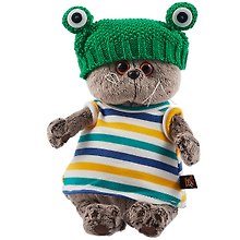 Мягкая игрушка Басик в шапке Лягушка (19 см) (Ks19-177)