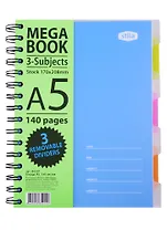 Тетрадь 140 листов клетка "MEGA BOOK"