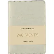 Записная книжка А6 80л лин. "MOMENTS" иск.кожа, поролон, тв.переплет, термотиснение, ляссе, инд.уп.