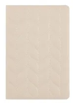 Ежедневник недат. А5 164л "Лайка" бежевый,кожзам, тв.переплет, обл.поролон,стеганная строчка, офсет, ляссе, подар.карт.коробка