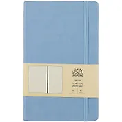 Книга для записей А5 96л тчк. "Joy Book. Голубой топаз" иск.кожа, тв.переплет, ляссе, резинка, инд.уп.
