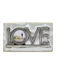 Фоторамка (7х7) со стразами Love (20х9) (108019)