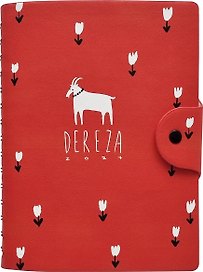 Ежедневник дат. 2027г. А5 160л 140*200 "Dereza" белая коза, иск.кожа, мягк.переплет, полускр.спираль, клапан на кнопке, скругл.углы