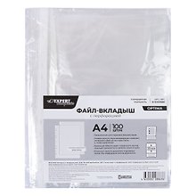 Папка -вкладыш А4, 100 шт/уп, 30 мкм, глянцевая, Expert Complete
