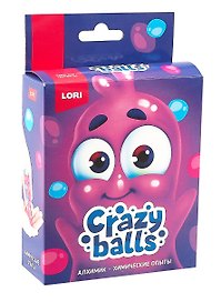 Набор для экспериментов «Crazy Balls Розовый голубой и фиолетовый шарики» химические опыты, Lori