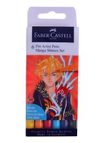 Ручки капиллярные"Pitt Artist Pens Manga Shojo Brush", ассорти, 6 шт., пластик., Faber-Castell
