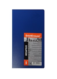 Визитница «Megapolis», 96 карт, синяя, пластик, Erich Krause