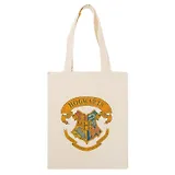 Сумка-шоппер Гарри Поттер Герб Хогвартса, белая (текстиль) (40х34)