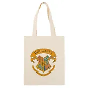 Сумка-шоппер Гарри Поттер Герб Хогвартса, белая (текстиль) (40х34)
