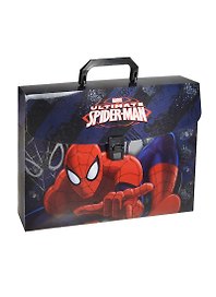 Портфель пластиковый А4 "Spider-man" на замке, с ручкой, Disney