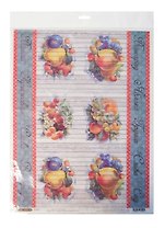 Рисовая бумага для декупажа Фруктовый сад (28,2х38,4см) (25 г/м) (упаковка)