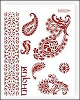 Трафарет пластиковый многоразовый Индия (20х25) (Л-059)