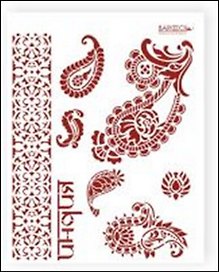 Трафарет пластиковый многоразовый Индия (20х25) (Л-059)
