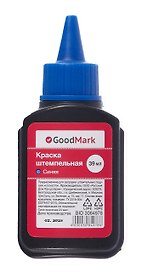 Краска штемпельная синяя, 39мл, GoodMark