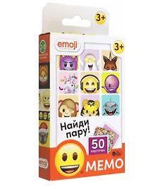 Мемо «Эмоджи» белое, 50 карточек, Премьера Паблишинг