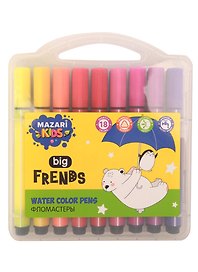 Фломастеры Mazari, Jumbo Big Friends, 18 цветов