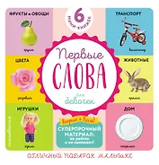 Комплект из 6 супер-прочных мини-книжек "Первые слова для девочек"
