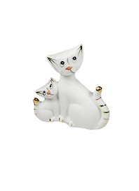 Фигурка декоративная Кошечка с котёнком (7,2х7,5х2,8 см) (615844)