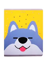 Тетрадь в клетку Unnika, "Счастливый пес", 48 листов, в ассортименте