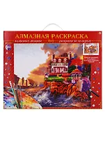 Набор для творчества, Рыжий Кот, (блес) Водяная мельница в горах 40*50см, с подрамн. ASK001