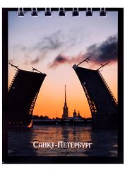 Блокнот А7, 60 листов в клетку, СПб "Мосты", на спирали