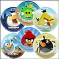 Тарелки бумажные ламинированные Angry Birds (23см) (6 шт) (6025557)