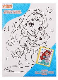 Набор для творчества Color Puppy Роспись по холсту Девочка с котенком 15*20см